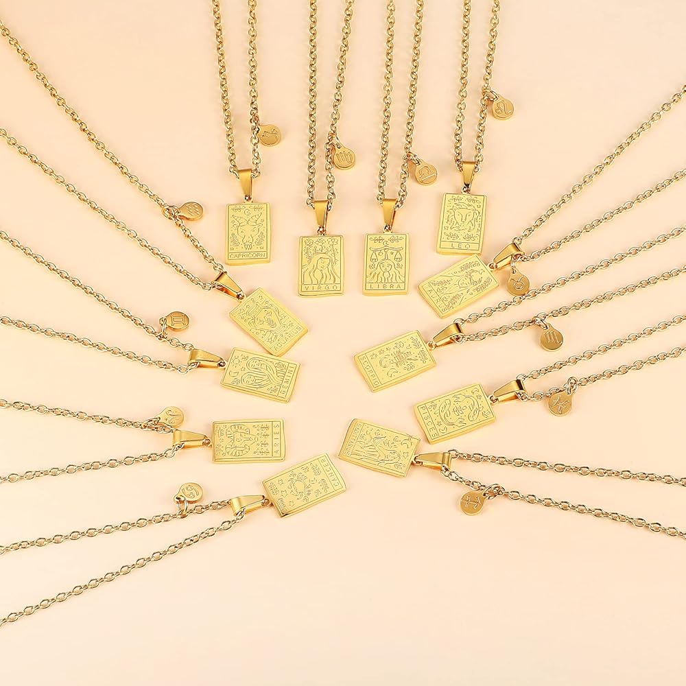 【THE M】THE ZODIAC PENDANTネックレス Amazon.com: Zodiac Sign Necklace for Women Constellation